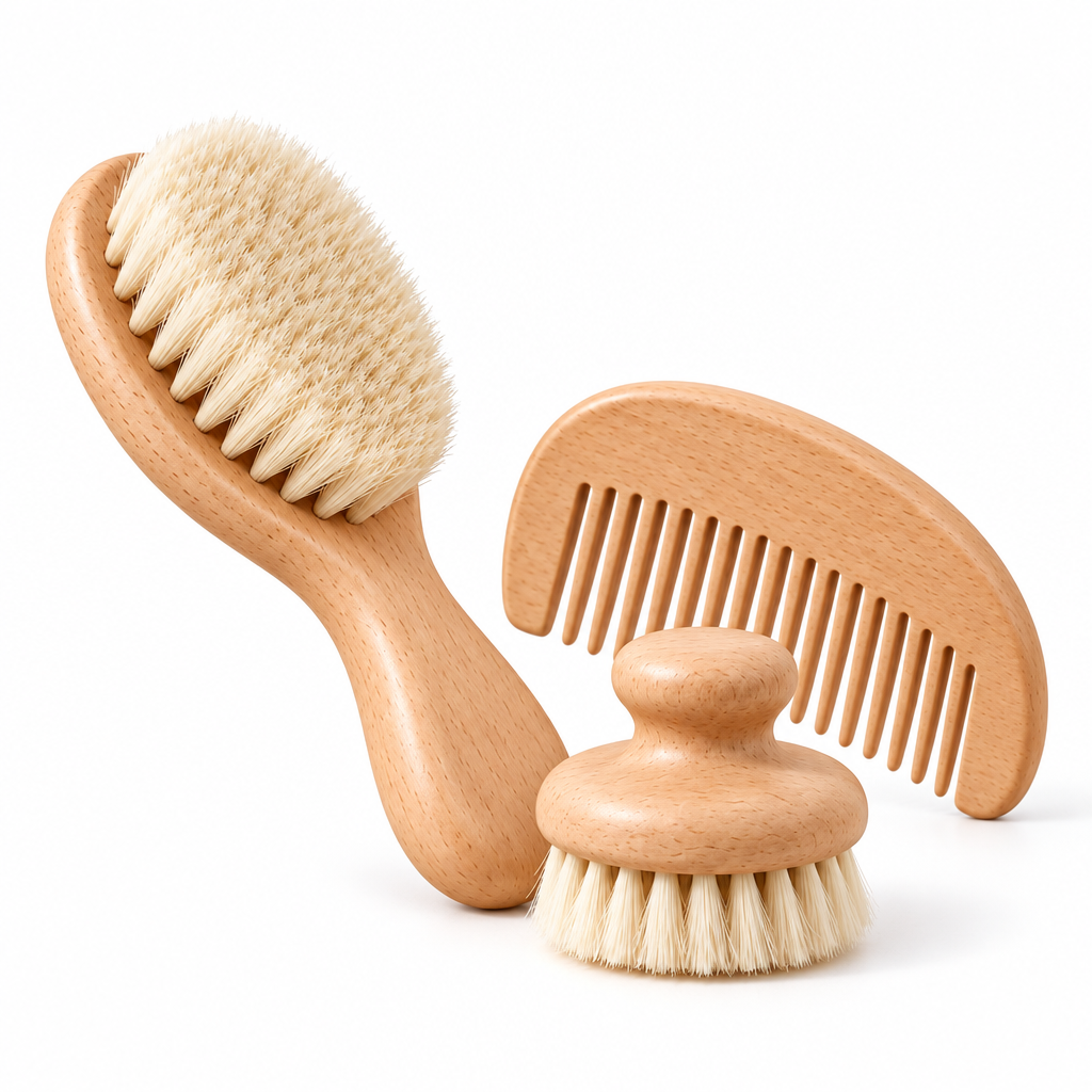 velmarden™ Natural Baby Grooming Brush Set