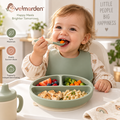 velmarden™ Silicone Suction Plate & Spoon Set