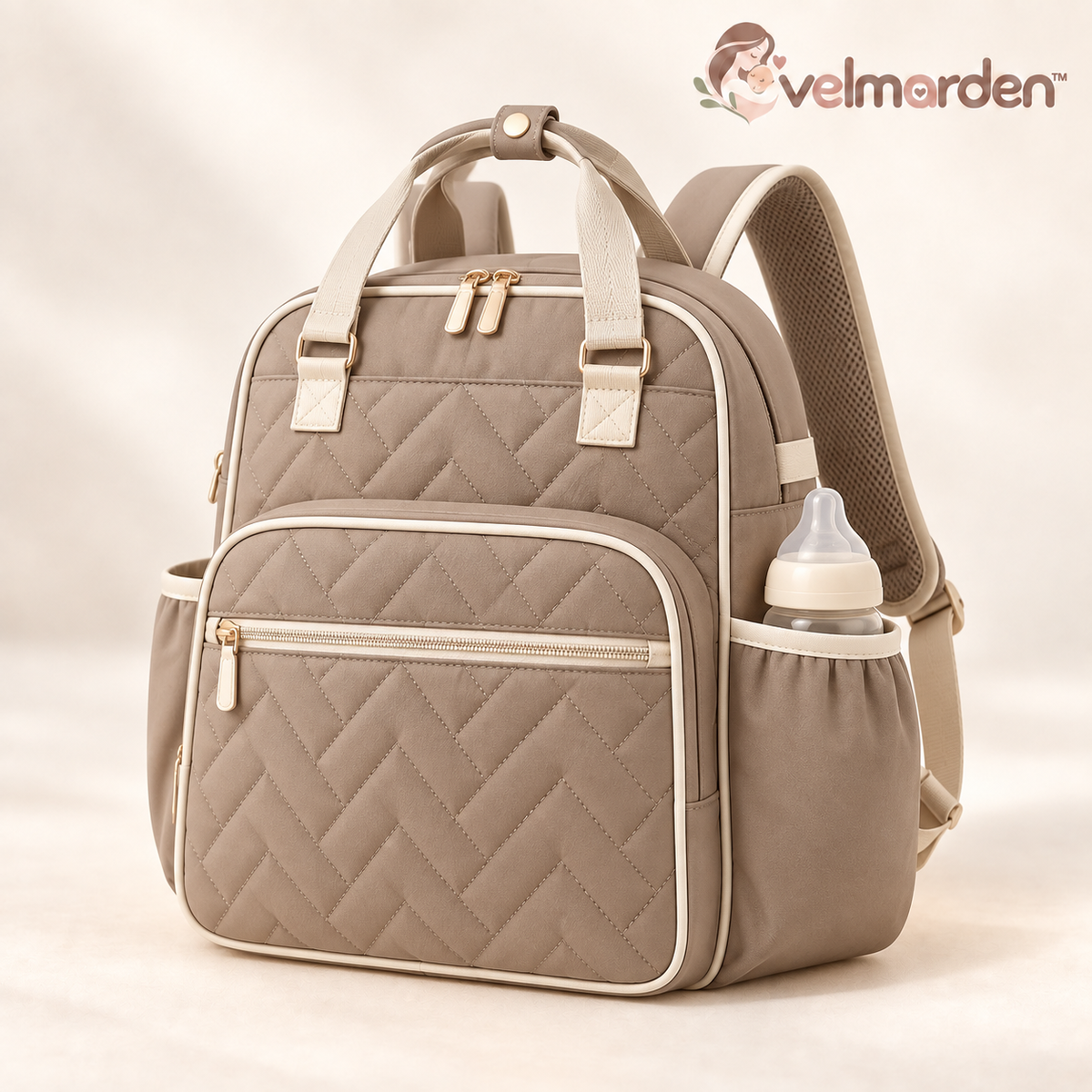 velmarden™ Quilted Diaper Backpack
