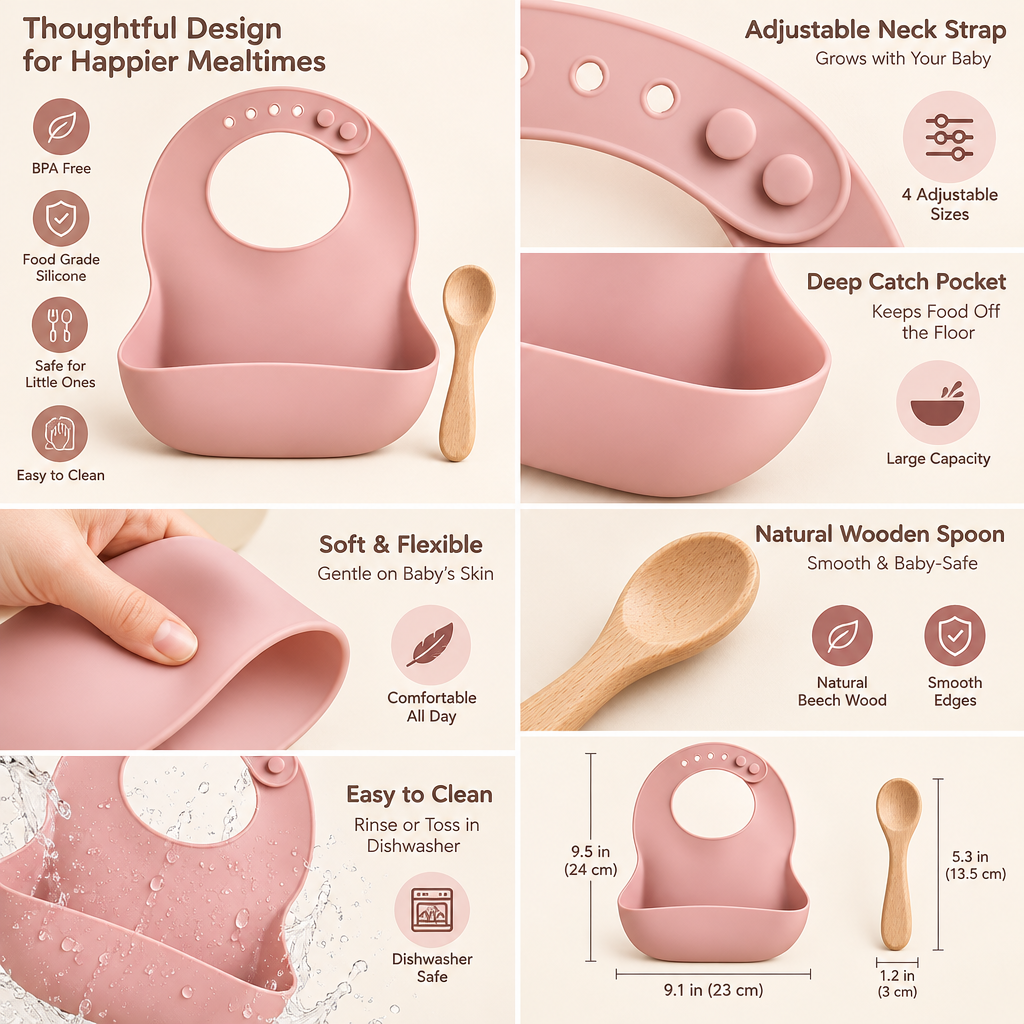 velmarden™ Silicone Pocket Baby Bib