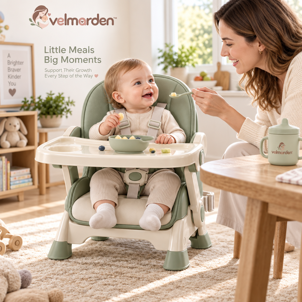 velmarden™ Foldable Travel Booster High Chair