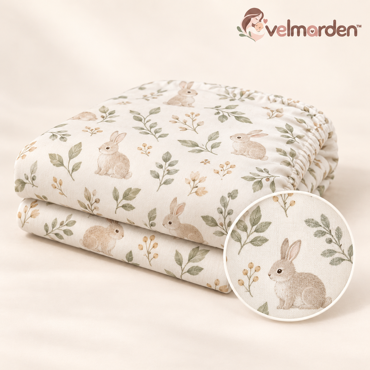 velmarden™ Woodland Organic Cotton Crib Sheet
