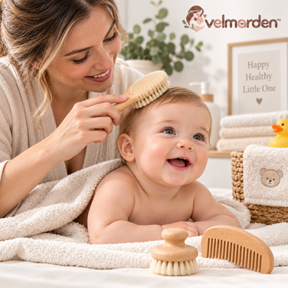 velmarden™ Natural Baby Grooming Brush Set
