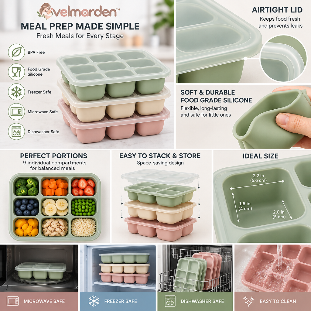 velmarden™ Silicone Baby Food Freezer Trays