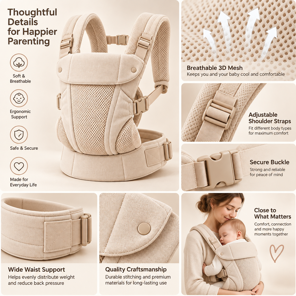 velmarden™ Breathable Ergonomic Baby Carrier